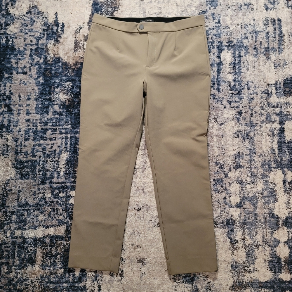 Womens Khaki Crop Pants